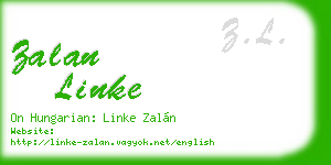 zalan linke business card